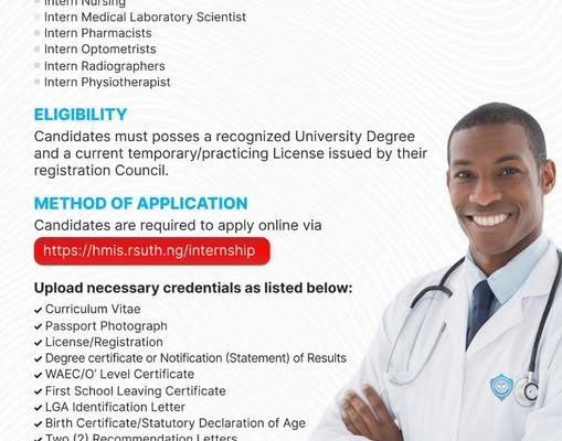 Extention of RSUTH internship application deadline to 17th April, 2025